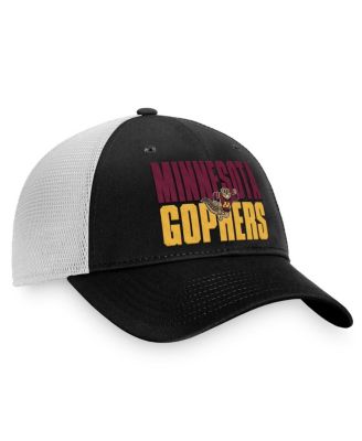 Men's Black, White Minnesota Golden Gophers Stockpile Trucker Snapback Hat