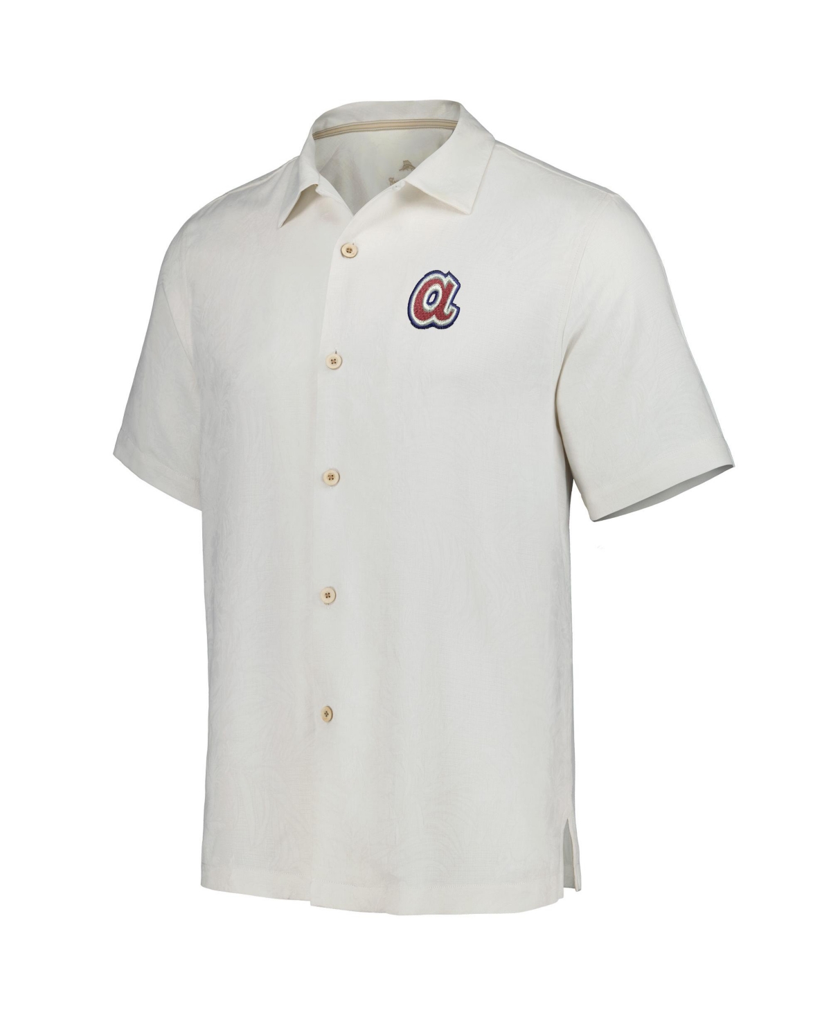 Shop Tommy Bahama Men's  White Atlanta Braves Sport Tropic Isles Camp Button-up Shirt