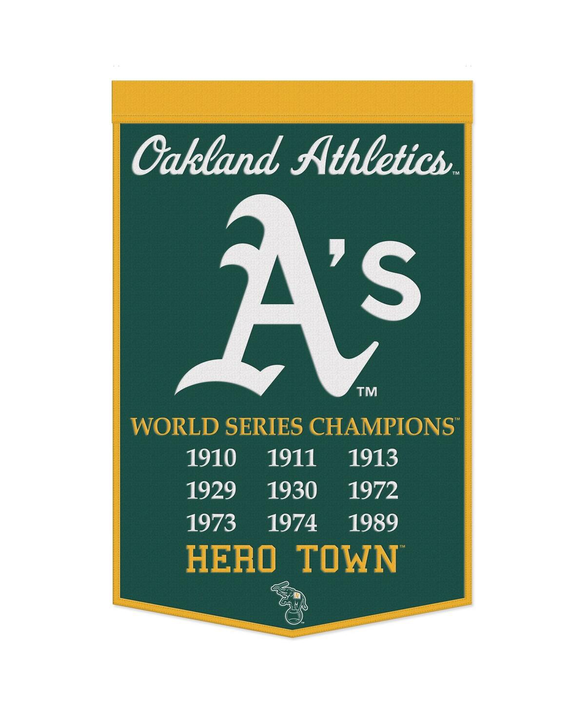Wincraft Oakland Athletics 24" X 38" Championship Banner In Green