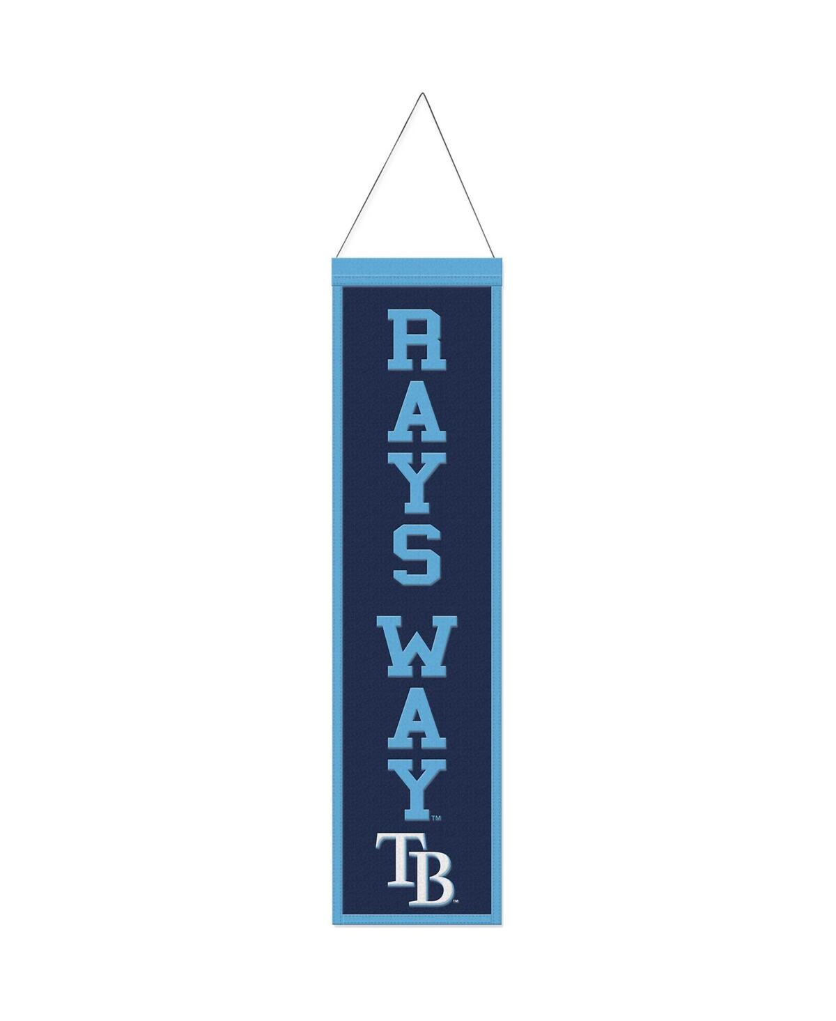 Wincraft Tampa Bay Rays 8" X 32" Slogan Wool Banner In Blue