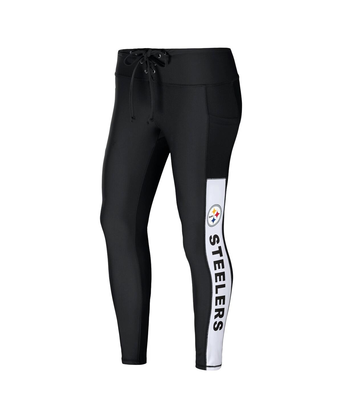 Shop Wear By Erin Andrews Women's  Black Pittsburgh Steelers Leggings