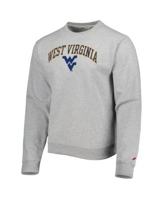 Men's Heather Gray West Virginia Mountaineers 1965 Arch Essential Lightweight Pullover Sweatshirt