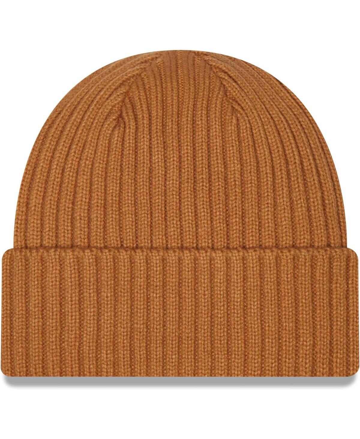 Shop New Era Men's  Brown Seattle Seahawks Core Classic Cuffed Knit Hat