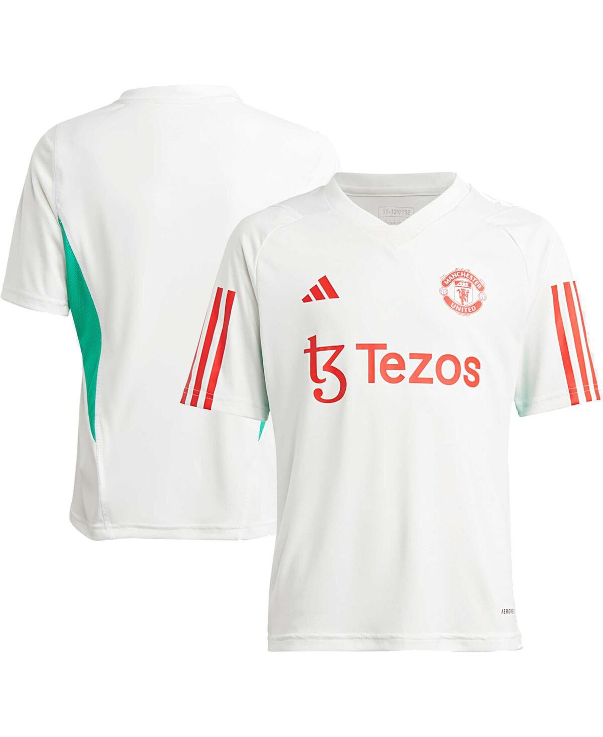 Big Boys adidasManchester United Training Jersey - White