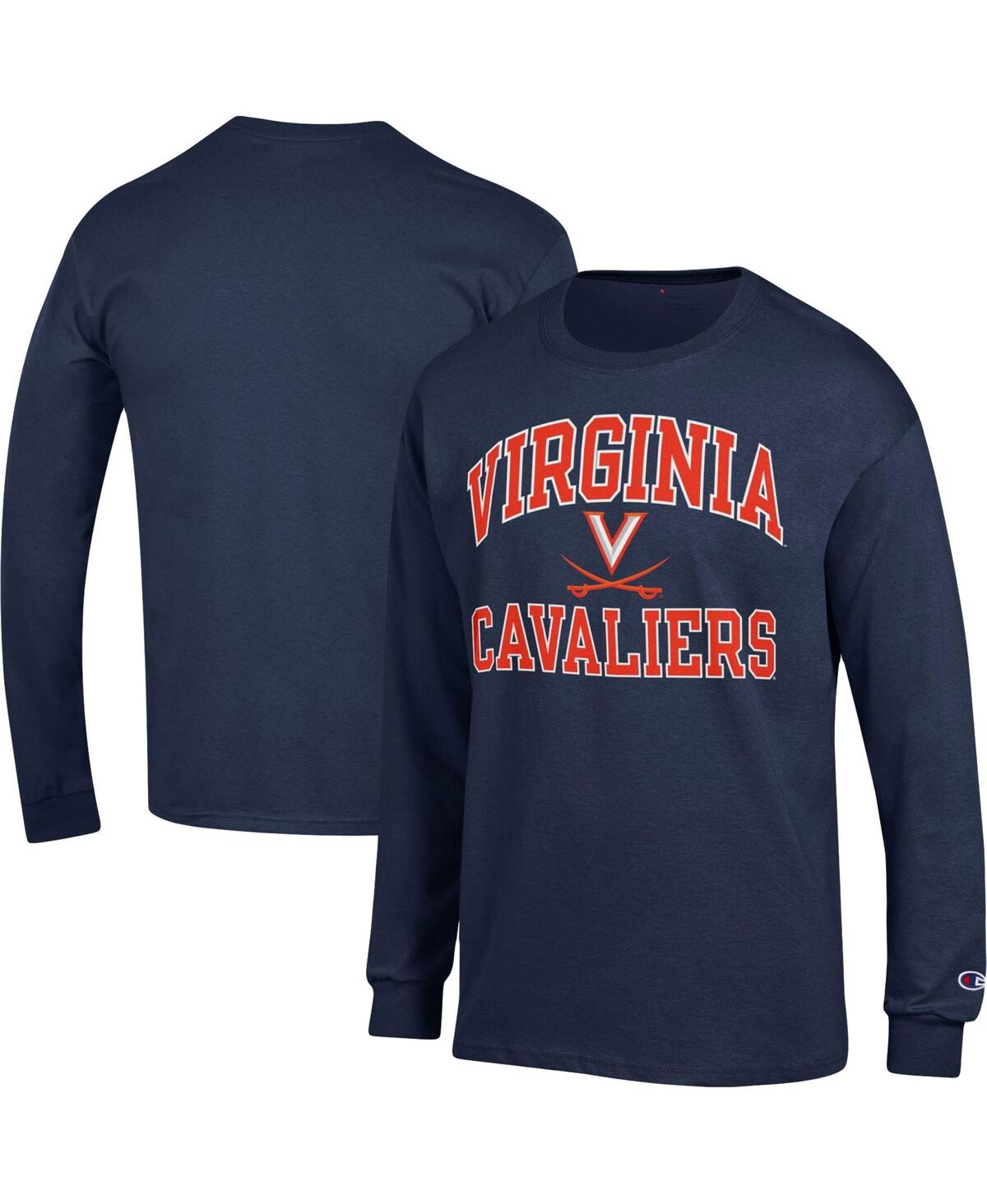 Men's ChampionVirginia Cavaliers High Motor Long Sleeve T-shirt - Navy