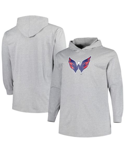 Мужское худи Profile Heather Gray Washington Capitals Big and Tall Pullover