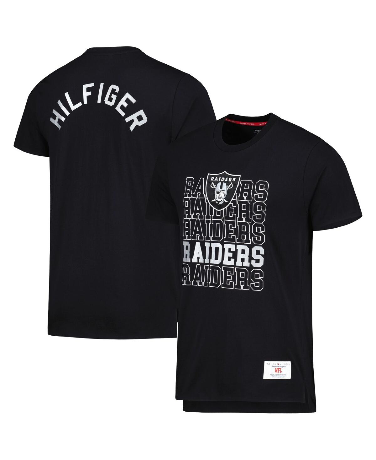 Shop Tommy Hilfiger Men's  Black Las Vegas Raiders Liam T-shirt