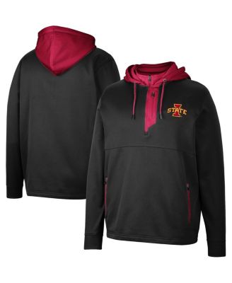 Men's Black Iowa State Cyclones Luge 3.0 Quarter-Zip Hoodie