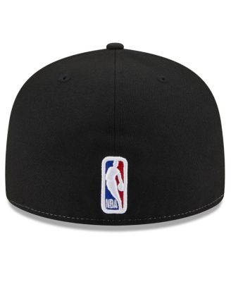 Men's White, Black Utah Jazz Back Half 59FIFTY Fitted Hat