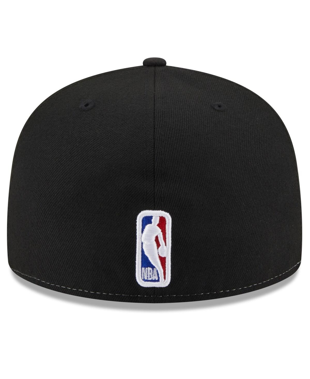 Shop New Era Men's  White, Black Utah Jazz Back Half 59fifty Fitted Hat In White,black