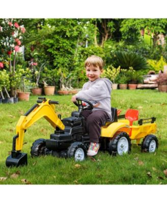 Kid's Ride-On Toy, Pedal Digger Construction Car,