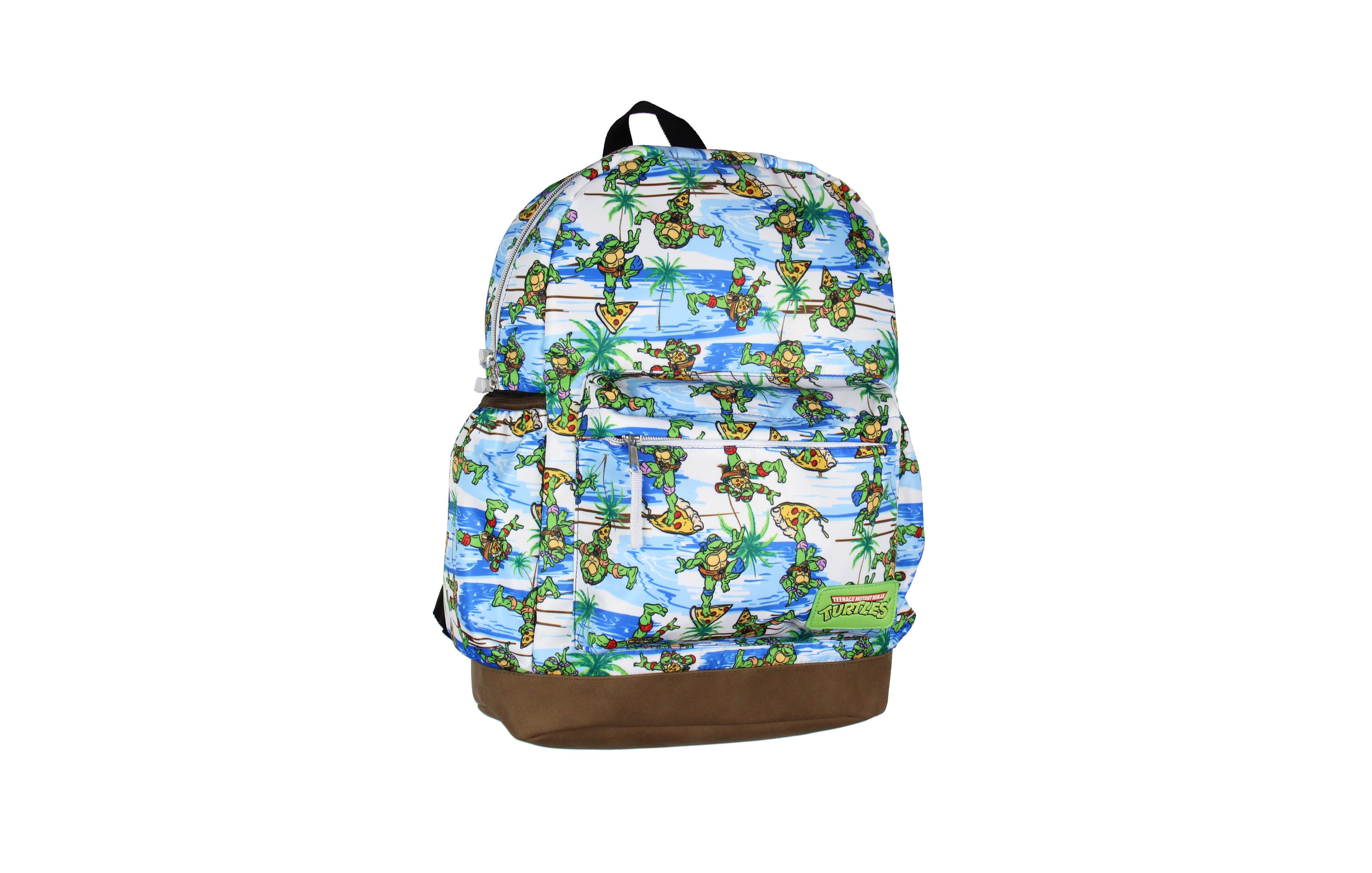 Teenage Mutant Ninja Turtles Backpack Tmnt Pizza Fun All-Over Print School Book Bag