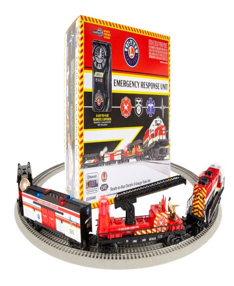 Детские игрушки Lionel O Gauge Emergency Response Lionchief Bluetooth 5.0 Train Set, 18-Piece