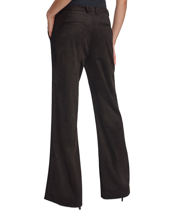 Donna Karan Women's FlareLeg FauxSuede Trousers Macy's
