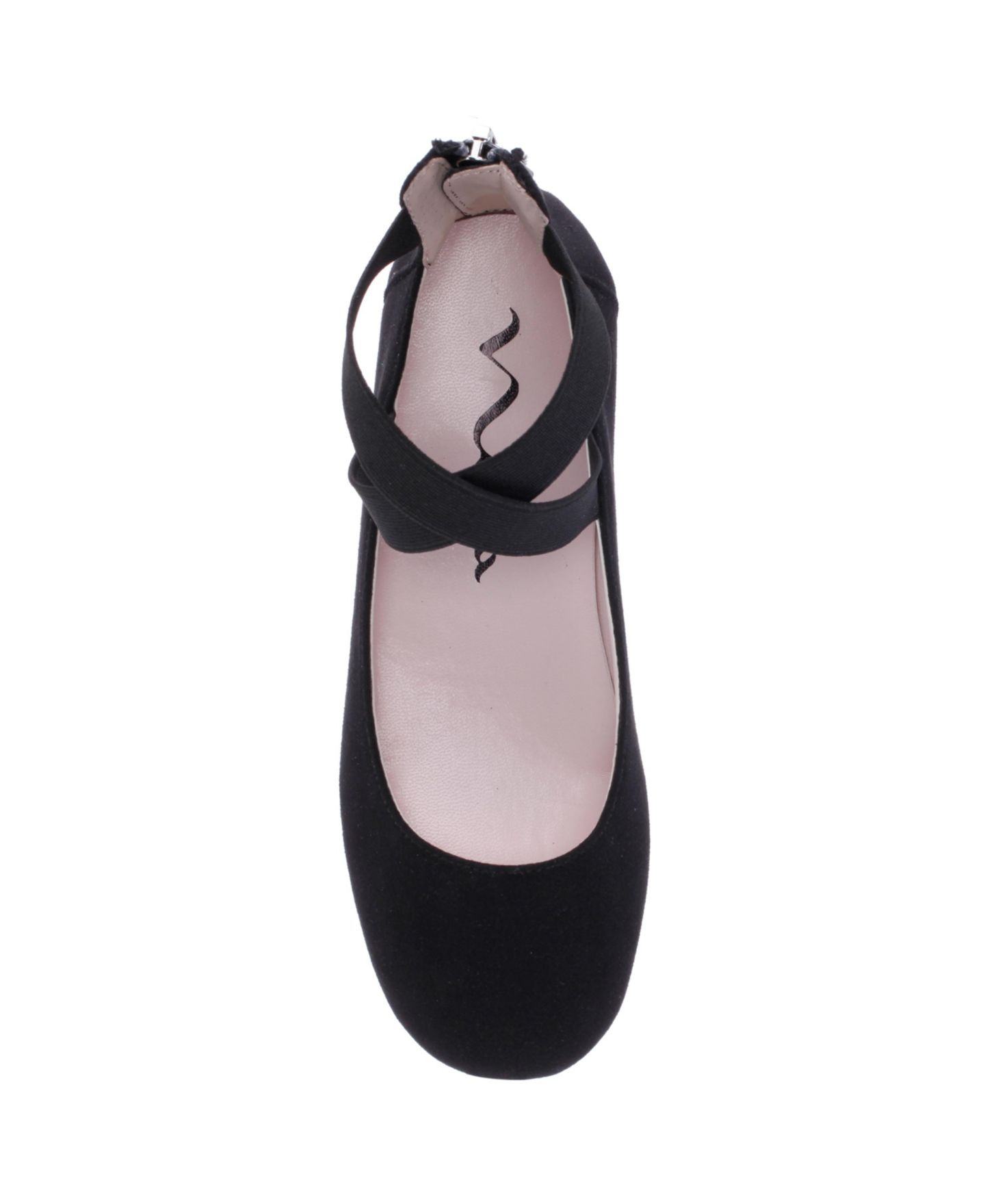 Балетки Nina Marissa Crisscross Ankle Strap Ballet Flat для девочек, цвет: Чёрный — фото 4