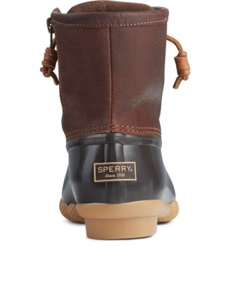 Sperry Women's Saltwater Metallic Duck Rain Boots - Waterproof Navy Duck Boots With Fleece Lining, Size 6 Medium - View #6