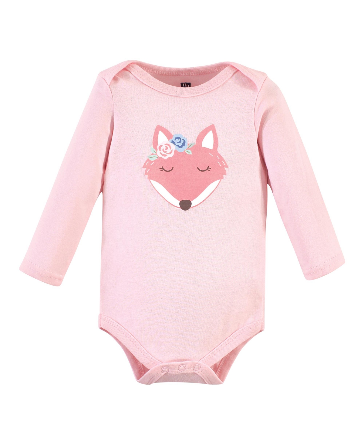 Hudson Baby Baby Girls Cotton Long-Sleeve Bodysuits Fox, 3-Pack