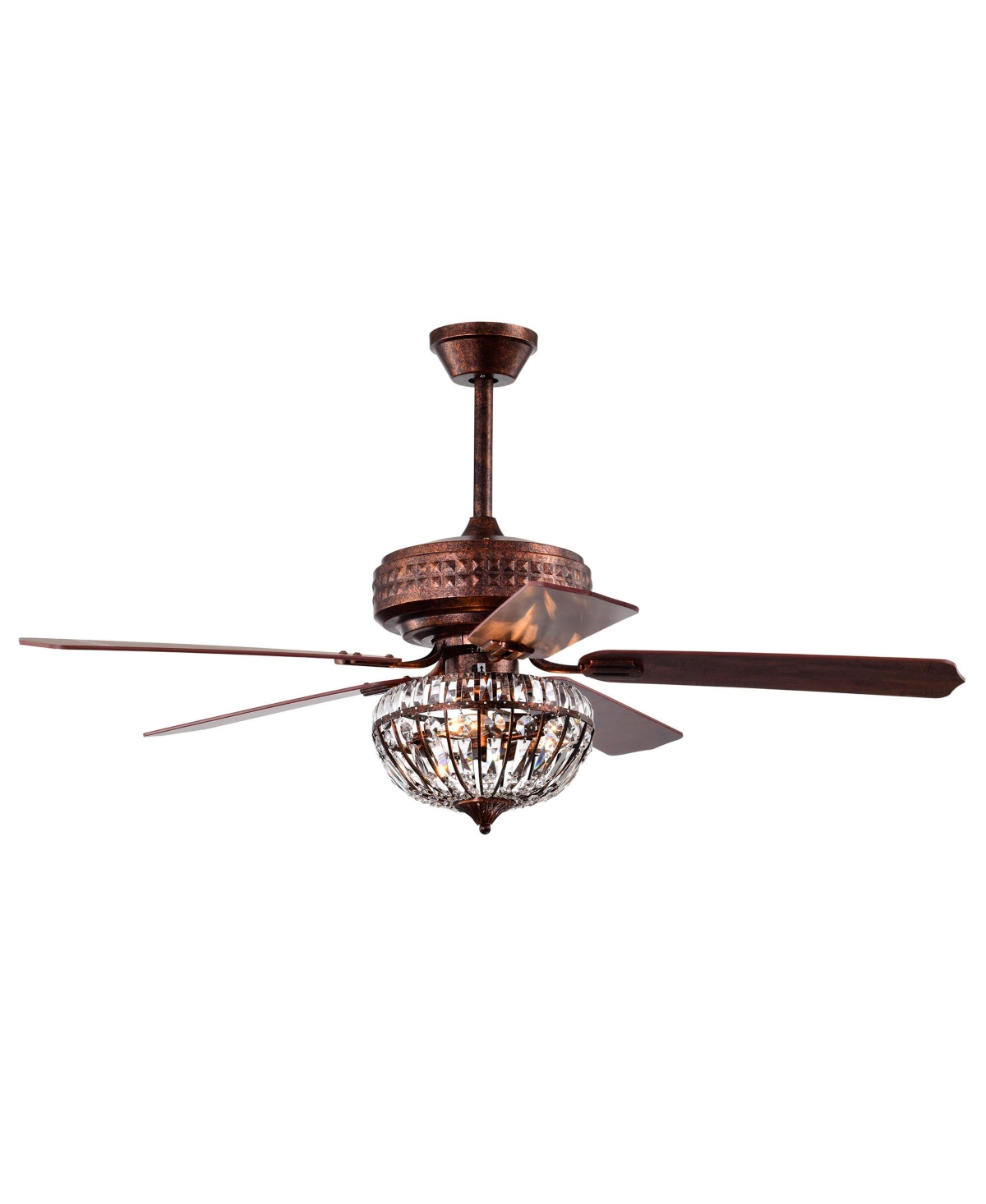 Home Accessories Violette 52" 3-light Indoor Ceiling Fan With Light Kit And Remote In Antique Copper