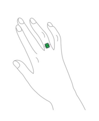 Fashion Rectangle Solitaire Cubic Zirconia CZ Pave Halo Green Art Deco Style 10CT Cocktail Statement Ring Silver Plated