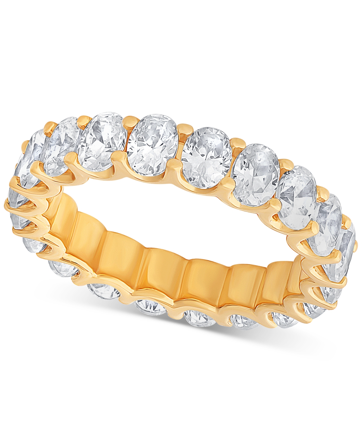Macy's Diamond Oval-cut Eternity Band (2 Ct. T.w.) In Platinum Or 14k Gold In Yellow Gold