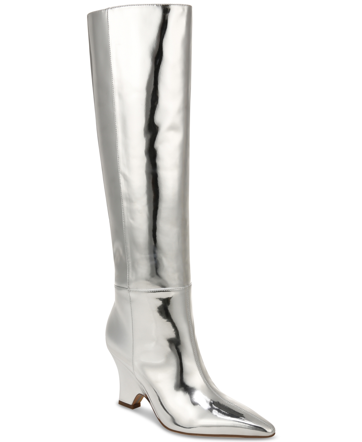 Women's Vance Sculpted Wedge Dress Boots - Soft Silver Liquid Metallic