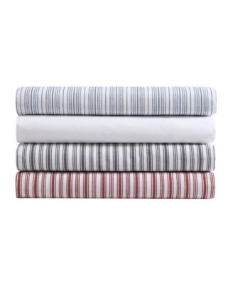 Nautica Coleridge Stripe Cotton Percale Fitted Sheet, Twin