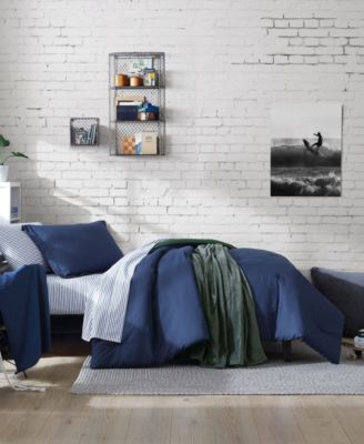 Solid Microfiber Reversible 6 Piece Comforter Set, Queen