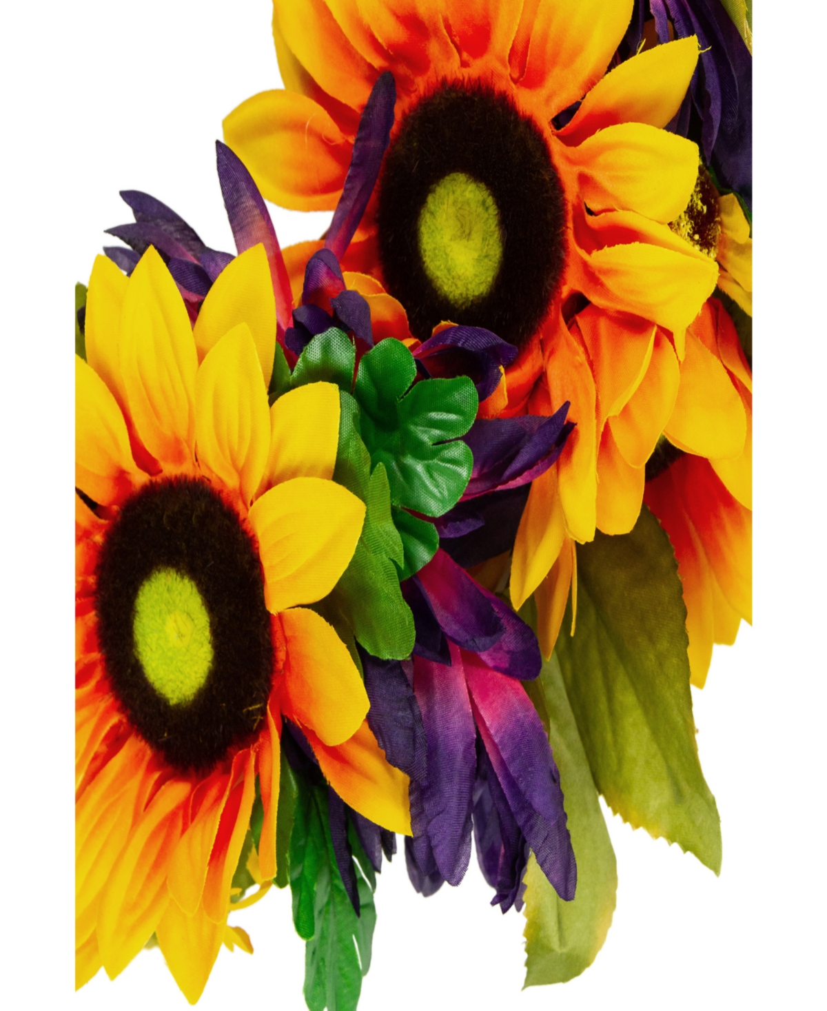 Sunflower and Mum Twig Autumn Artificial Floral Wreath