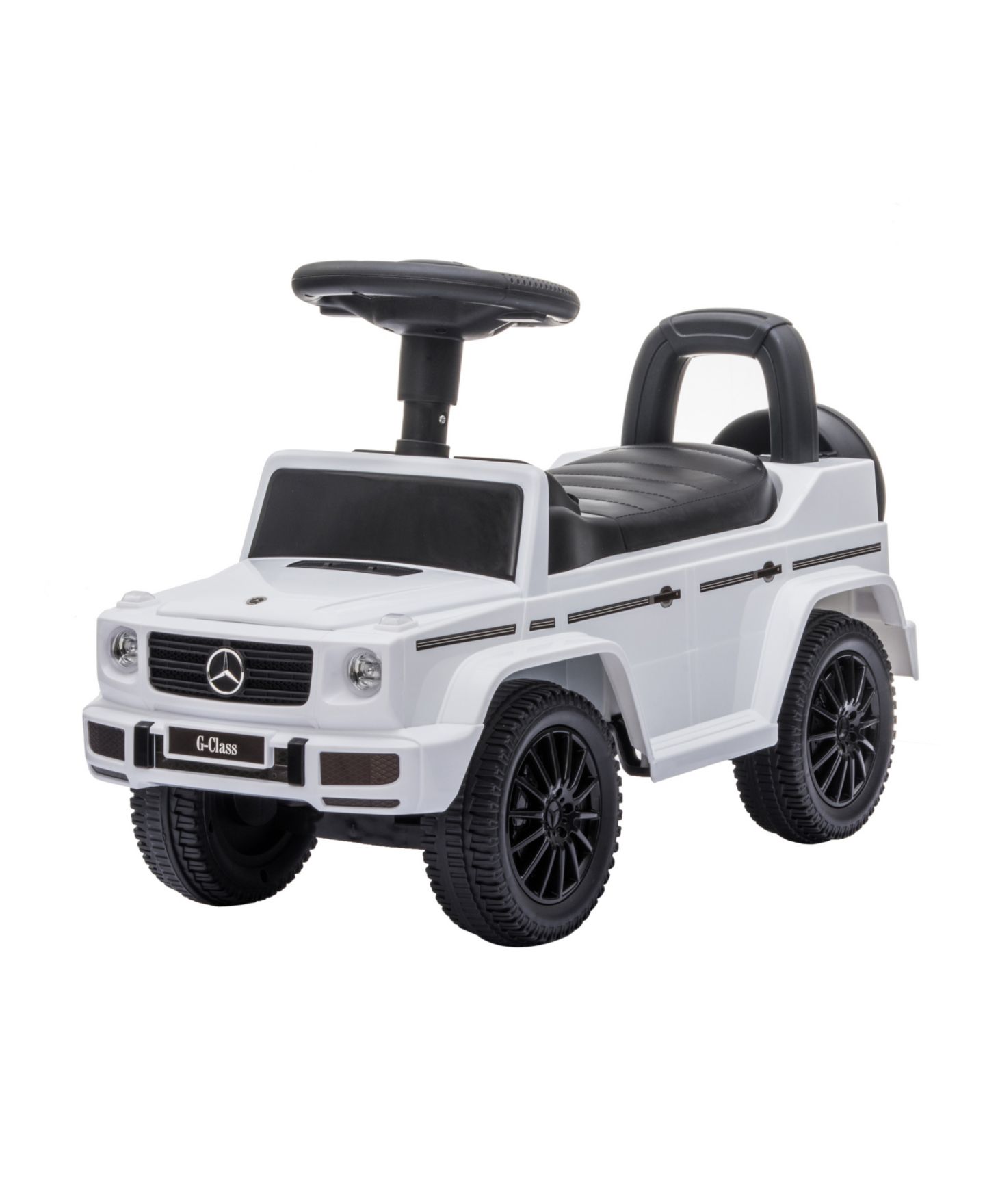 Детская машина-каталка Best Ride on Cars Mercedes G-Wagon с ручкой для прогулок, цвет: Белый — фото 1