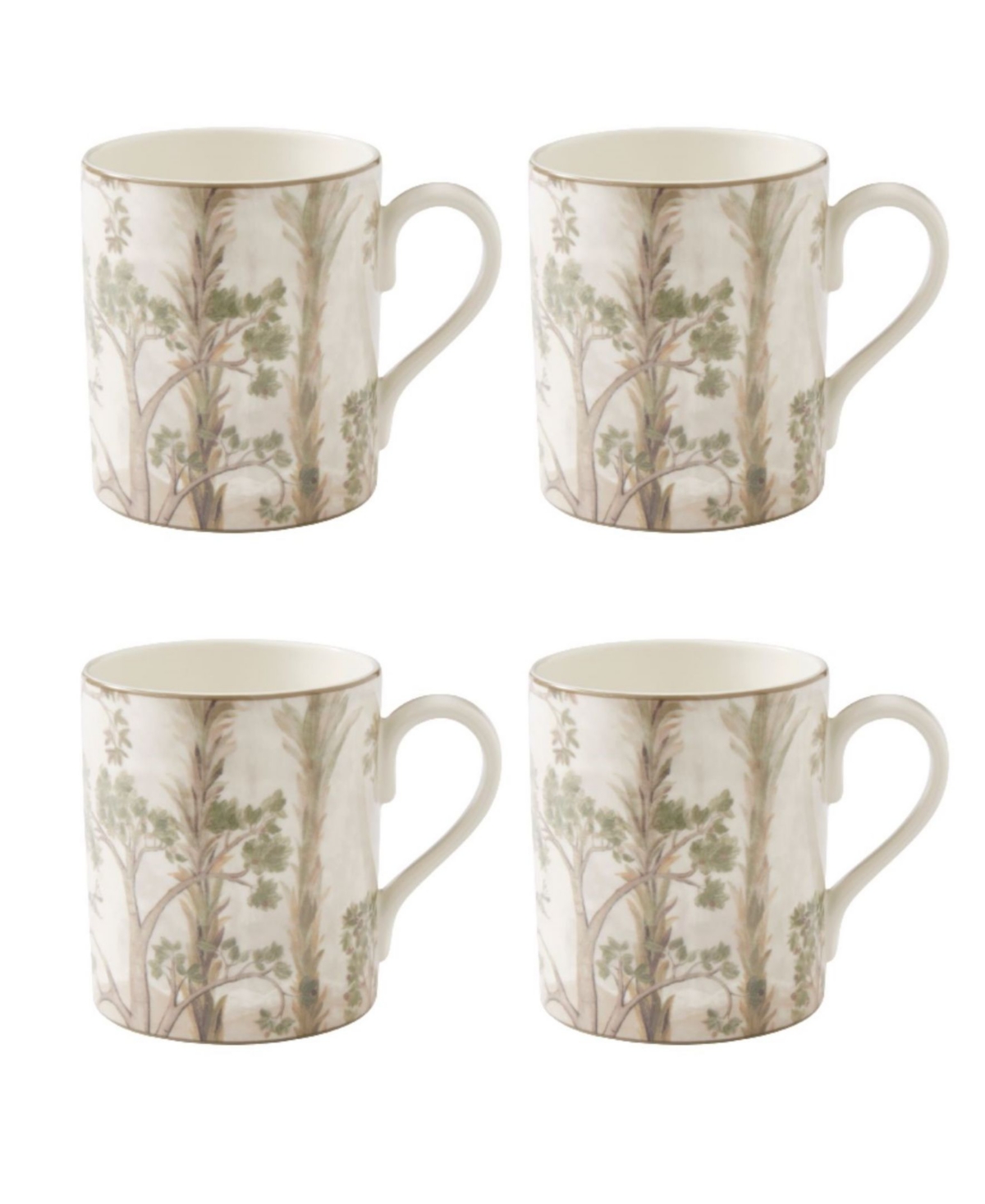 Tall Trees 4 Piece Mugs Set, Service for 4 - Assorted