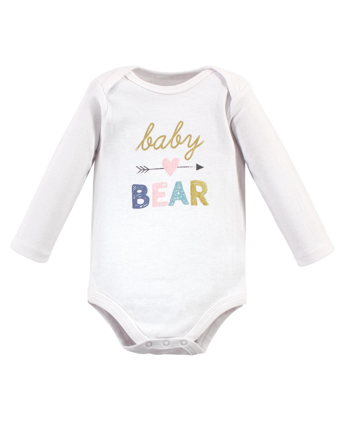 Hudson Baby Baby Girls Cotton Long-Sleeve Bodysuits Baby Bear, 3-Pack