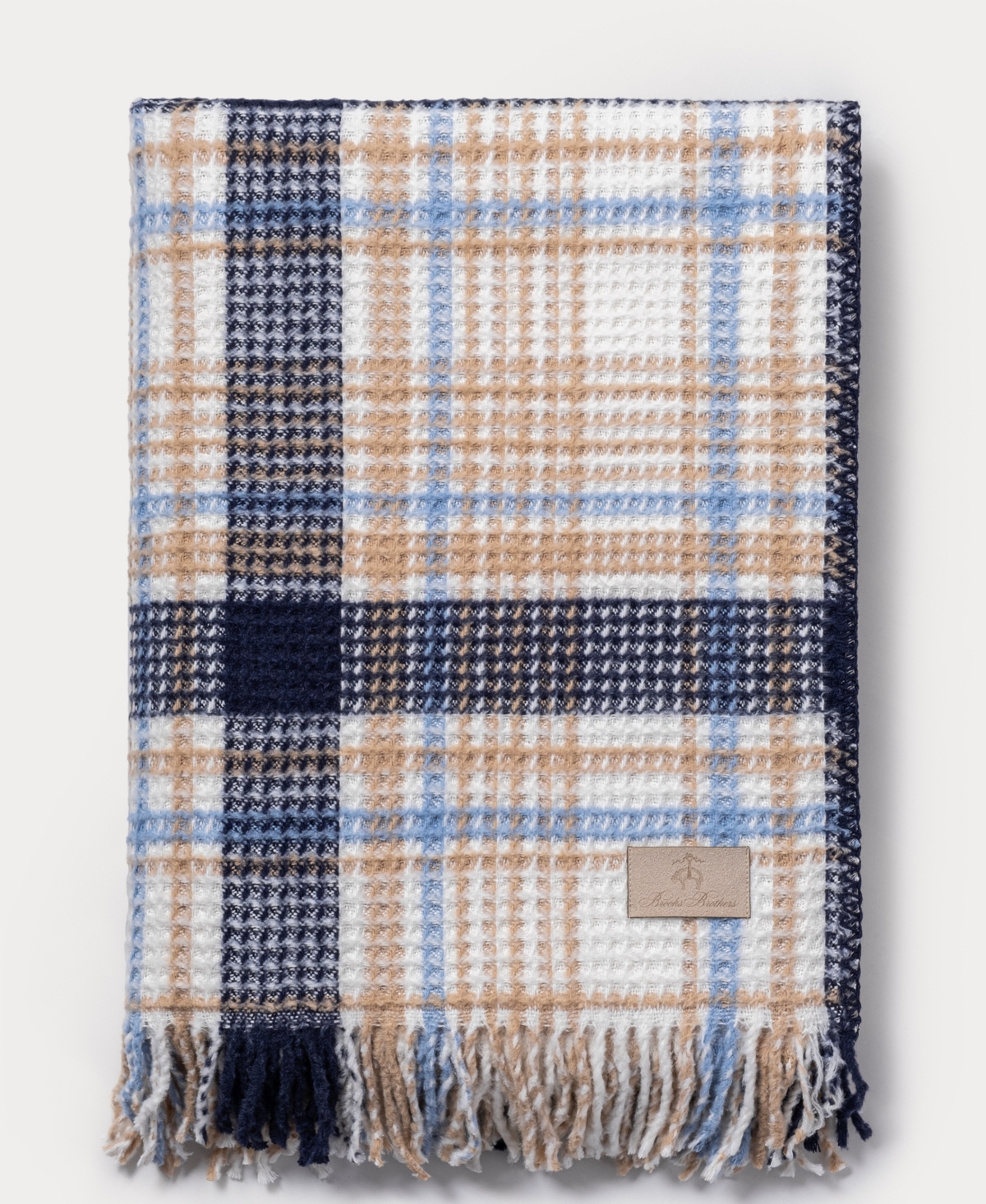 Brooks Brothers Ella Luxury Cotton Throw In Camel