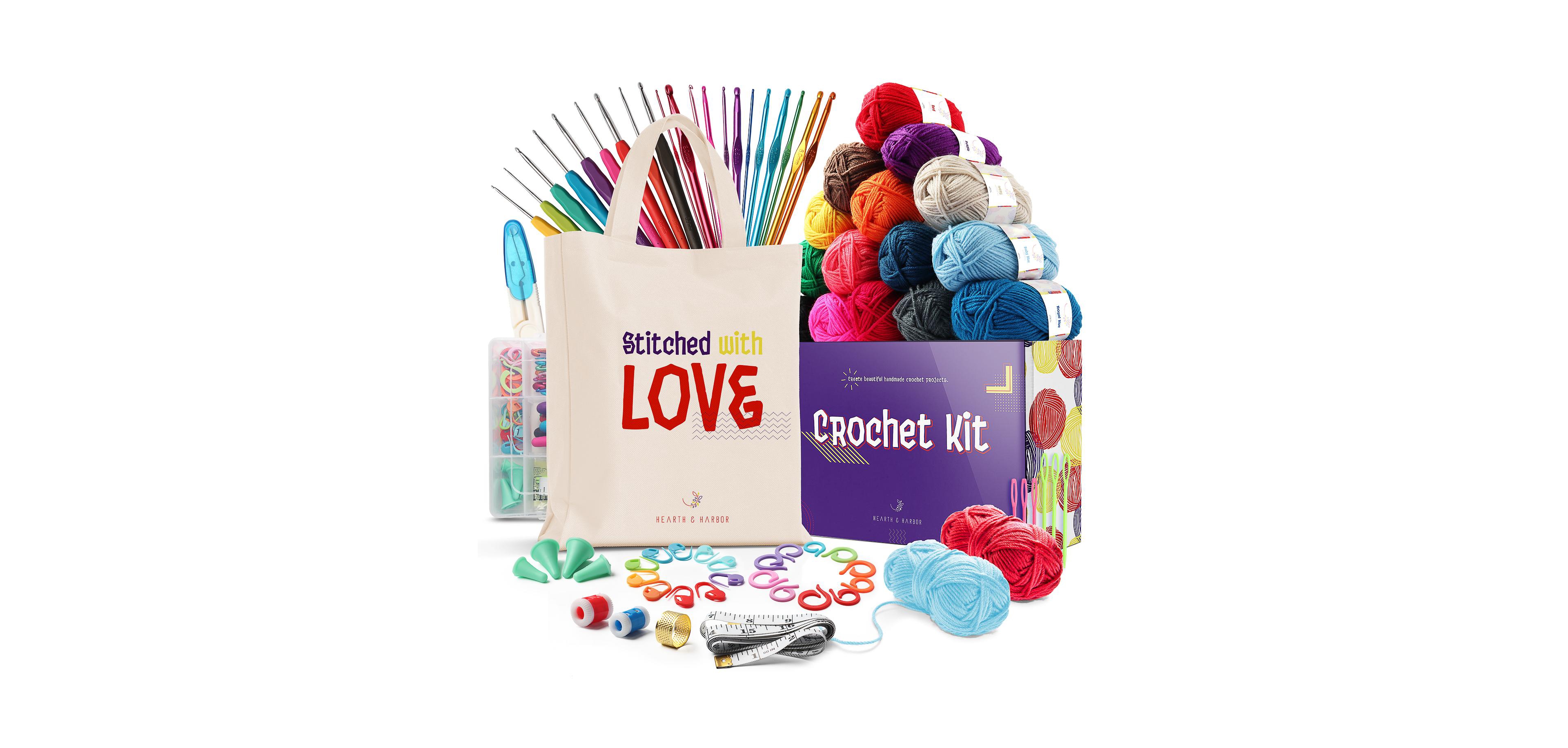 73 Piece Complete Crochet Kit for Beginners Adults and Kids