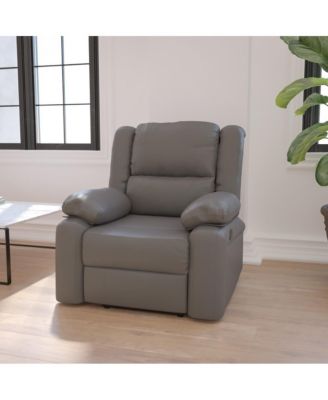 Recliner With Bustle Back And Padded Arms