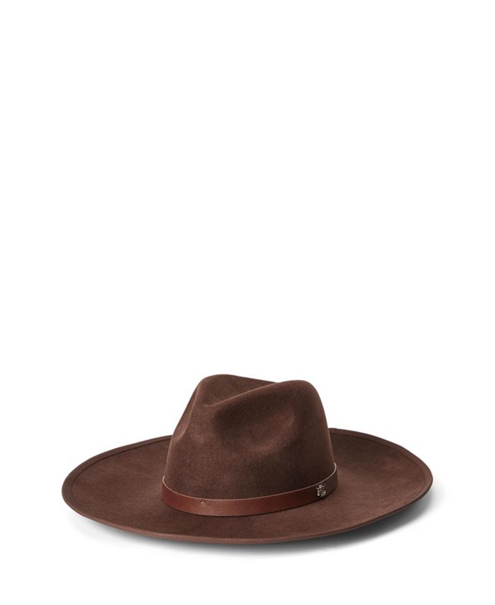 Lauren Ralph Lauren Iconic Fedora with Leather Band Hat Macy's