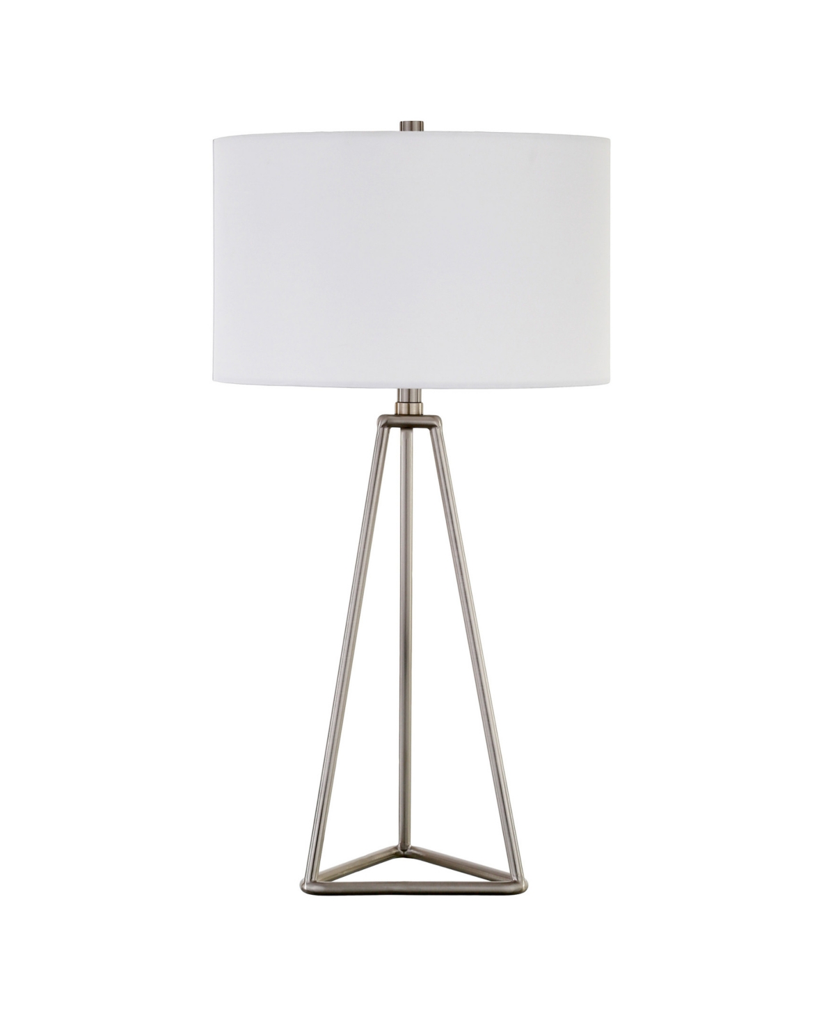 Hudson & Canal Gio 26.13" Linen Shade Tall Table Lamp In Brushed Nickel