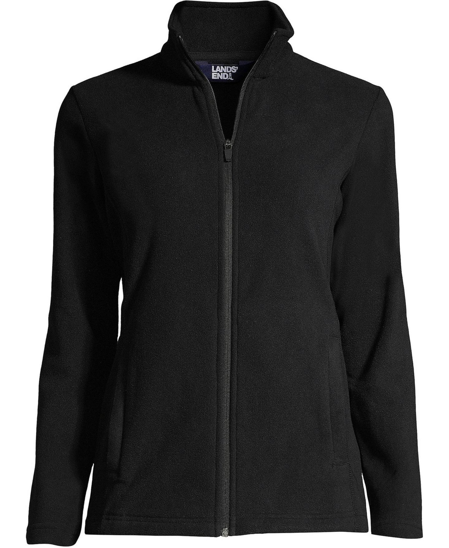Женская куртка Lands' End Anyweather Fleece Full Zip, цвет: Чёрный — фото 14