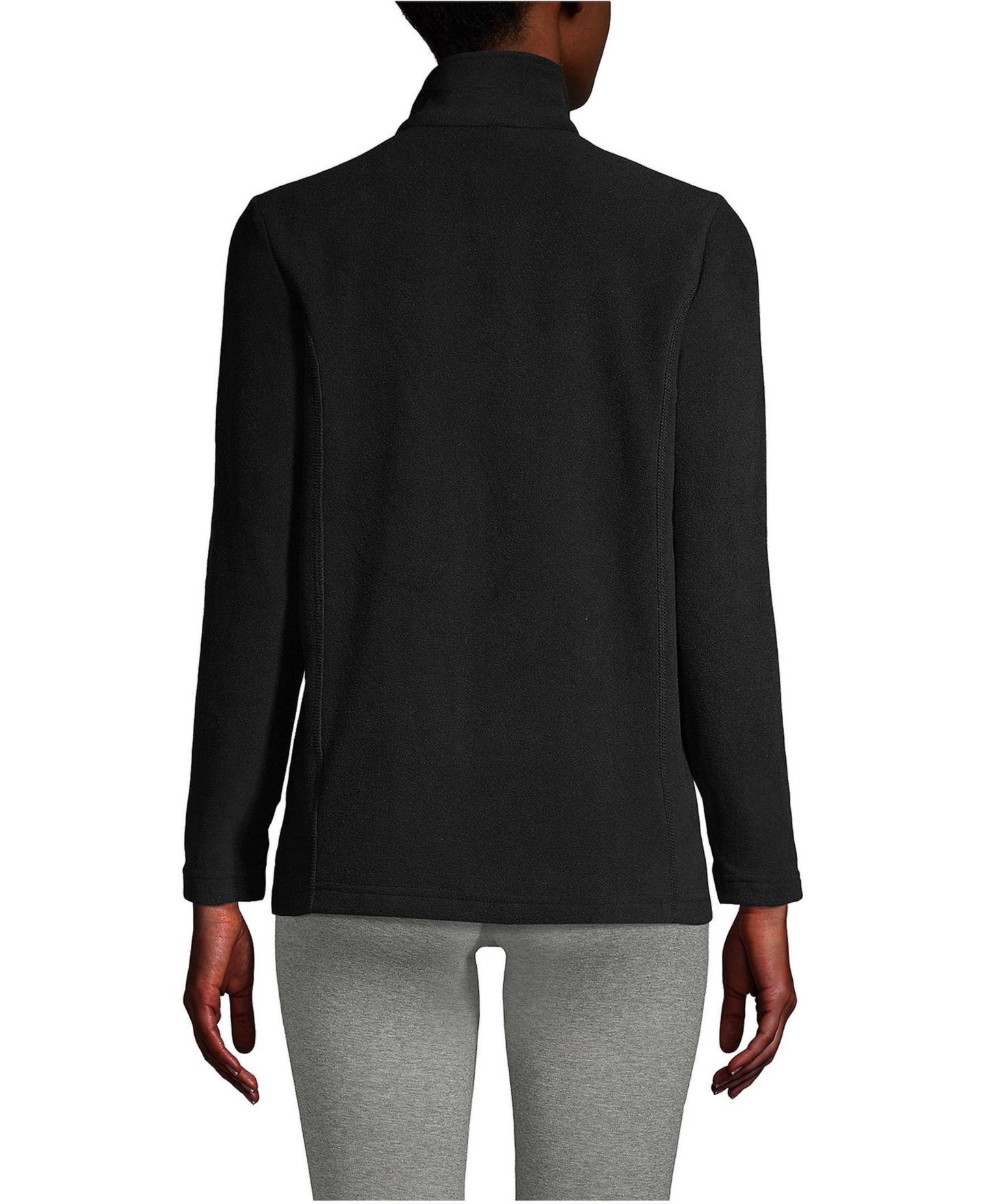 Женская куртка Lands' End Anyweather Fleece Full Zip, цвет: Чёрный — фото 15