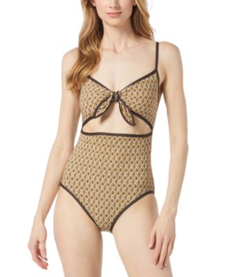Michael Kors - Women's Tie-Front Cutout One-Piece Swimsuit