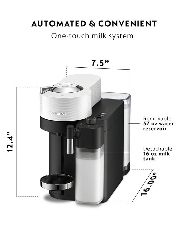 Nespresso Vertuo Lattissima Coffee and Espresso Machine by De'Longhi Macy's