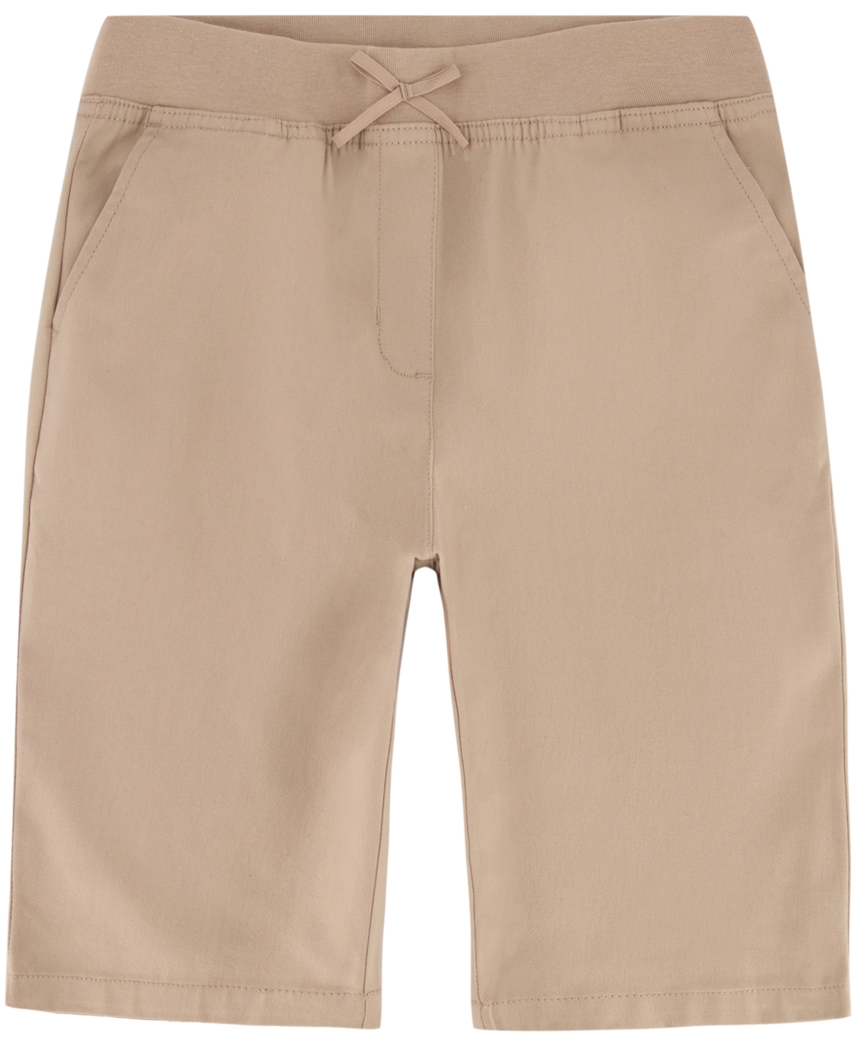 Nautica Kids' Little Girls Uniform Pull-on Skinny Bermuda Shorts In Khaki