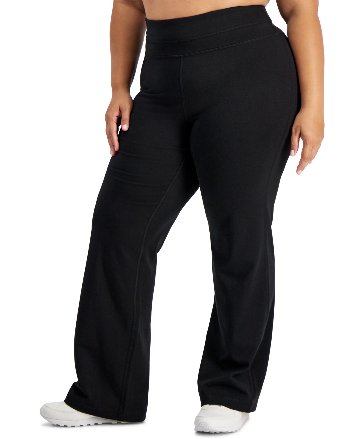 Plus Size Flex Stretch Active Yoga Pants, Created for Macy's - Black