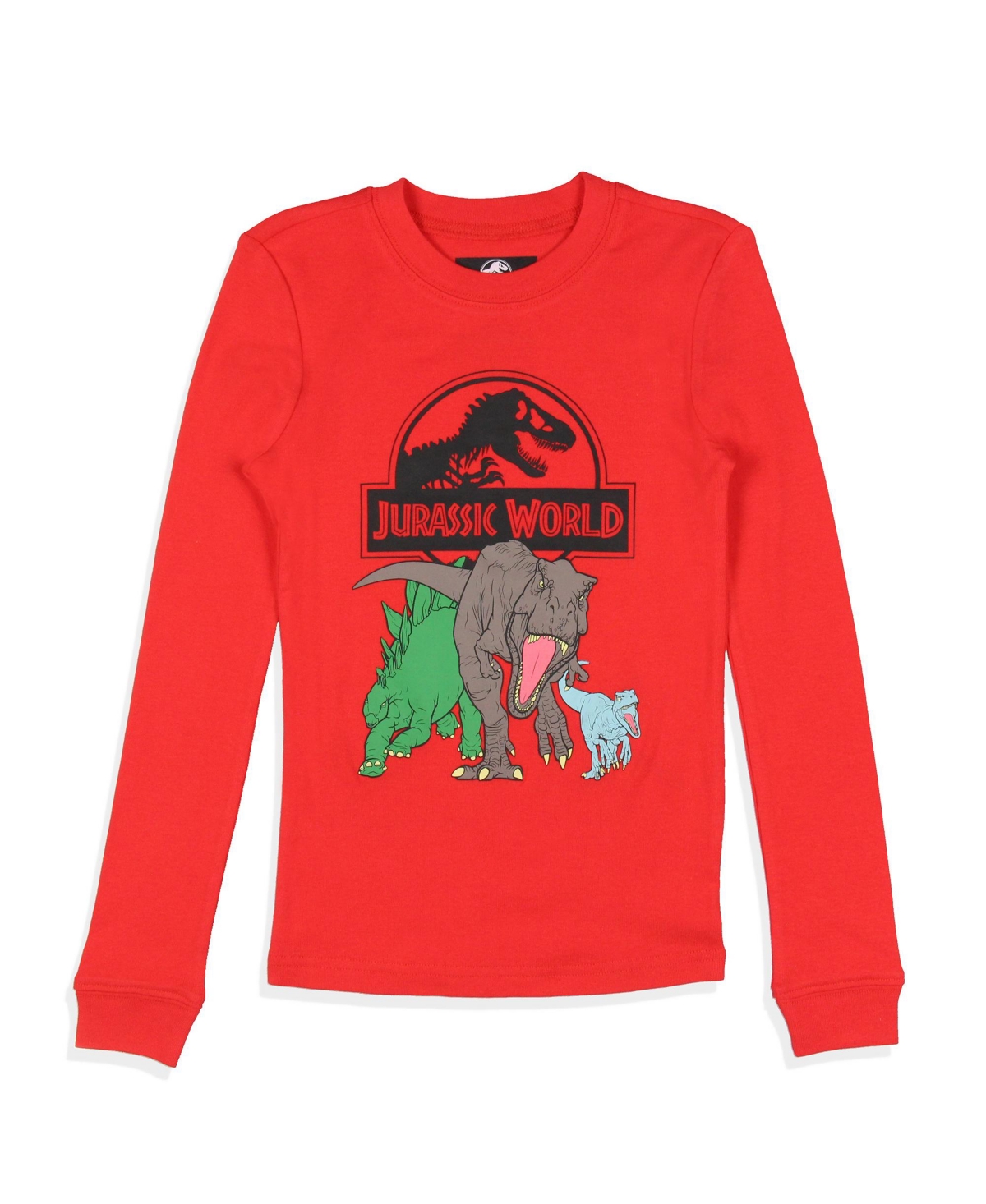 Jurassic Park Big Boys Jurassic World Movie Film Park Logo Icon Tight Fit Sleep Pajama Set