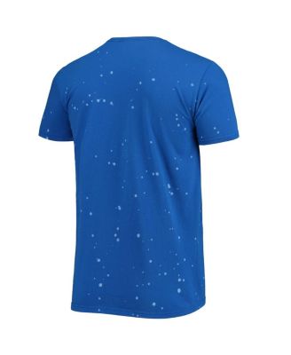 Men's Royal Lincoln Lions Bleach Splatter T-shirt