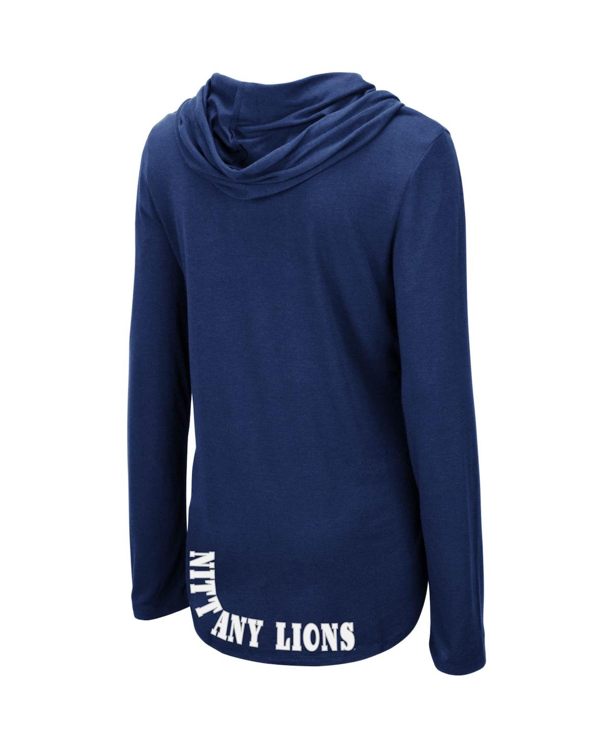 Women's ColosseumPenn State Nittany Lions My Lover Lightweight Hooded Long Sleeve T-shirt - Navy