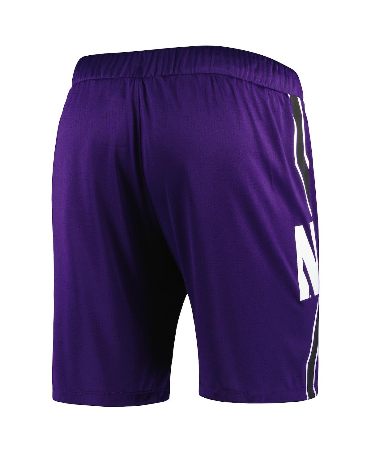 Shop Under Armour Men's  Purple Northwestern Wildcats Logo Replica Basketball Shorts