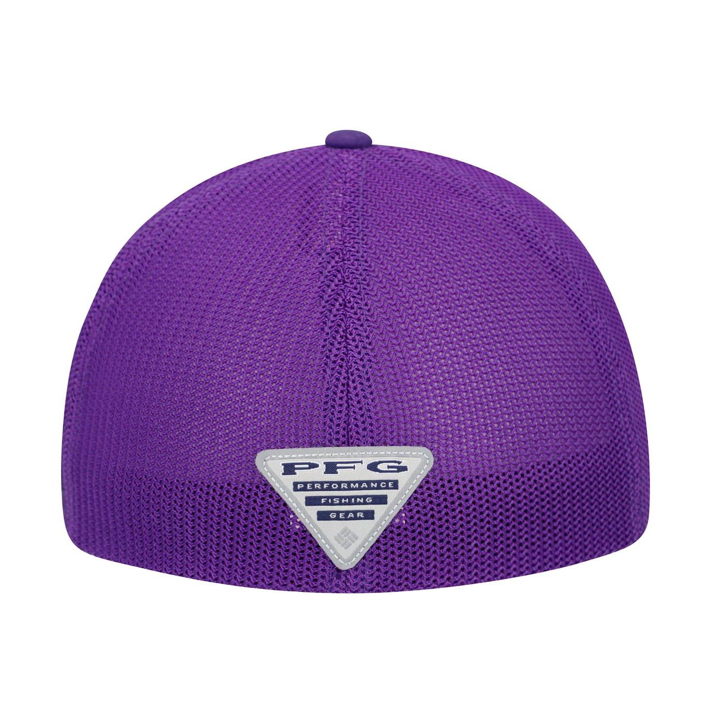 Мужская кепка Columbia Purple LSU Tigers PFG Hooks Flex Hat — фото 5