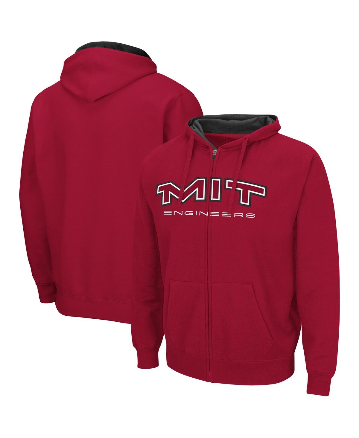 Colosseum Men's  Cardinal Mit Engineers Arch & Logo 3.0 Full-zip Hoodie In Cardinal