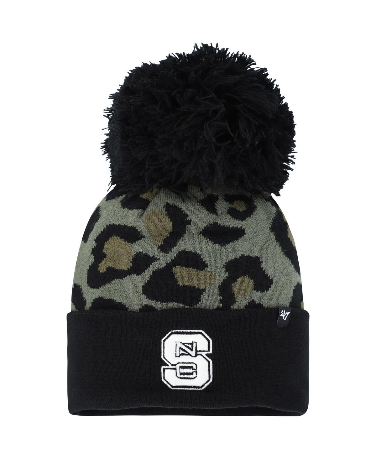 47 Brand Women's ' Hunter Green Nc State Wolfpack Bagheera Cuffed Knit Hat With Pom