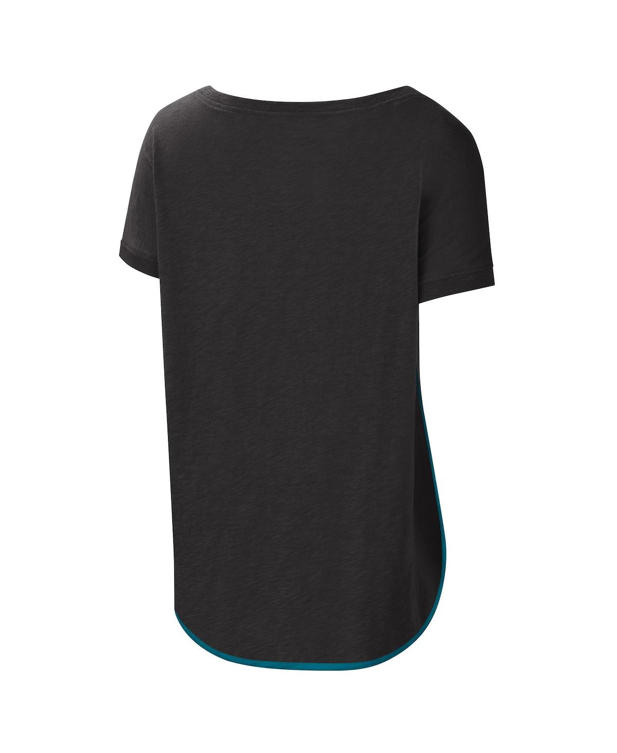 G-iii 4her By Carl Banks Black Martin Truex Jr Rookie Scoop Neck T-shirt In Black